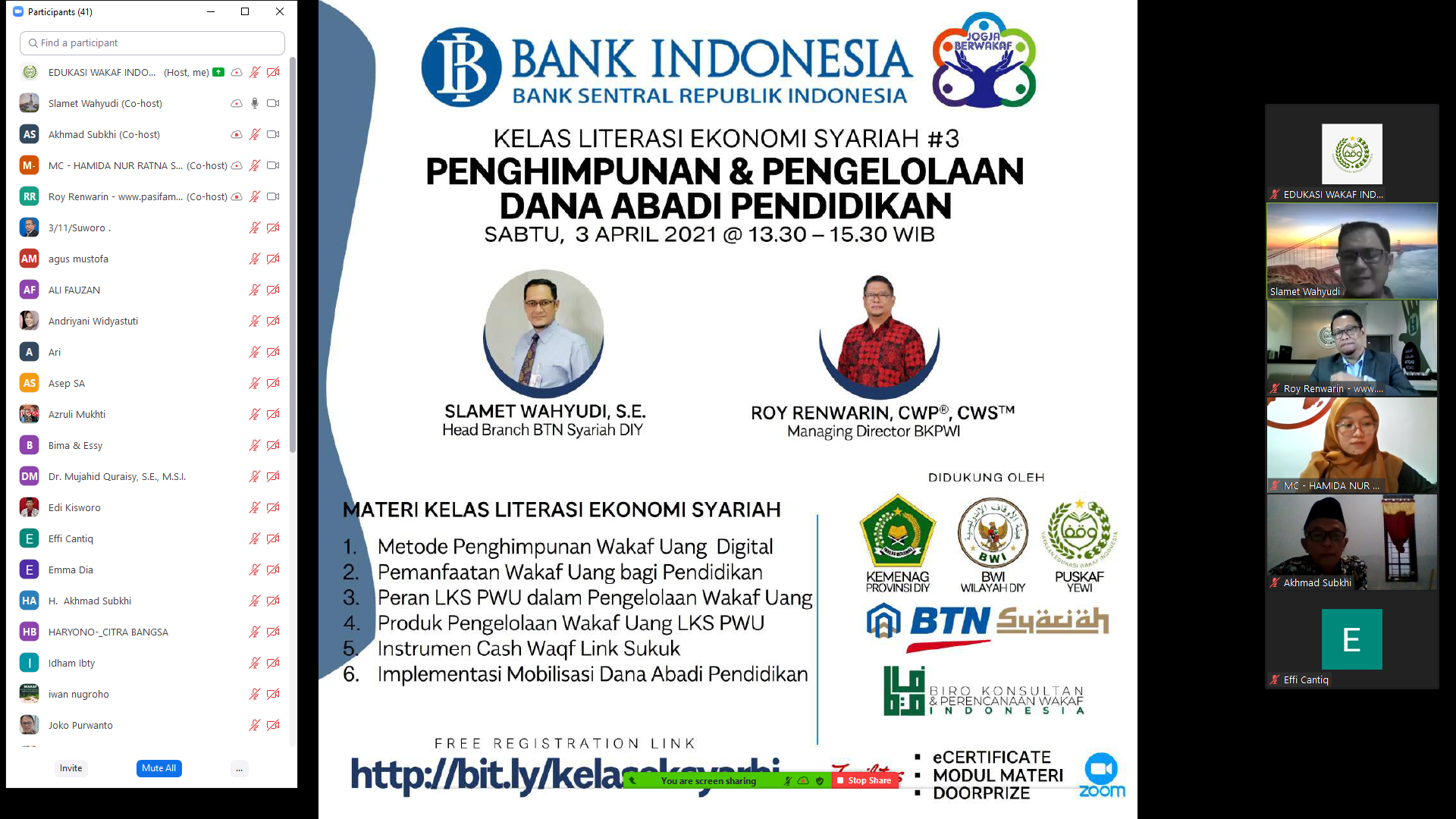 KELAS LITERASI EKONOMI SYARIAH BANK INDONESIA 3 – PENGHIMPUNAN & PENGELOLAAN DANA ABADI PENDIDIKAN